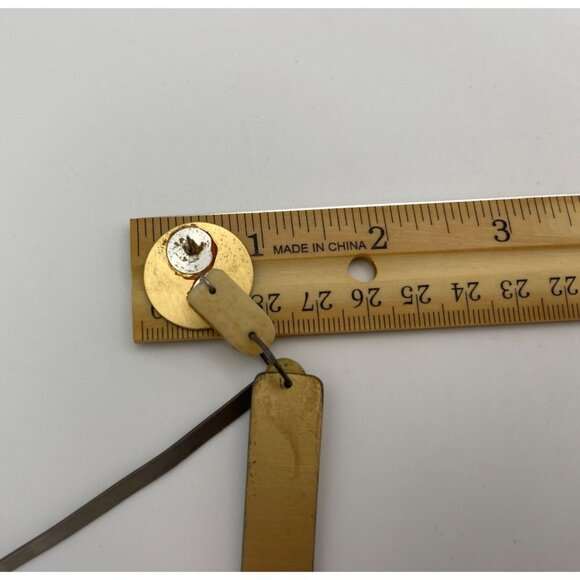 Pierced Post Dangle Earrings  Abstract Circle Rectangles - Picture 7 of 7